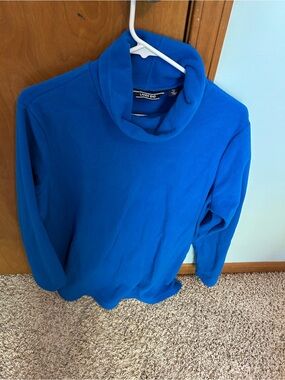 Lands' End Women’s Cowl Neck fleece - Bright Blue